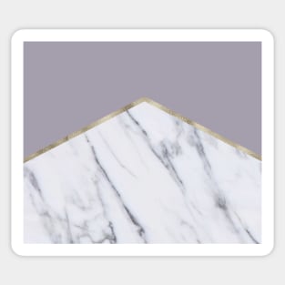 Smokey lilac - gold geometric marble Sticker